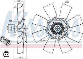 Nissens 86193 - VENTILADOR CLUTCH SCANIA 4-SERIES(9