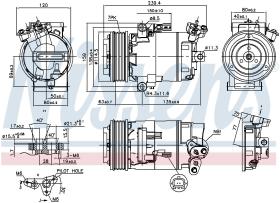 Nissens 890015 - COMPRESOR RENAULT MEGANE II(02-)2.0