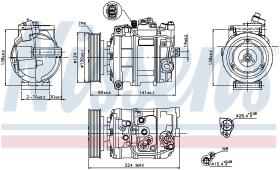 Nissens 890025 - COMPRESOR VOLKSWAGEN TOUAREG (7L) (