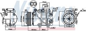 Nissens 890151 - COMPRESOR HYUNDAI SANTA FE(DM)(12-)