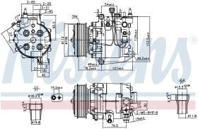 Nissens 890167 - COMPRESOR HONDA ACCORD  VIII(CU)(08