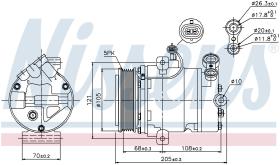 Nissens 89024 - COMPRESOR VAUXHALL CORSA C(00-)1.8
