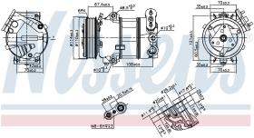 Nissens 890339 - COMPRESOR FIAT 500 L(12-)1.3 MJTD