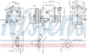 Nissens 890743 - COMPRESOR PEUGEOT 207 (WA, WC, WD,