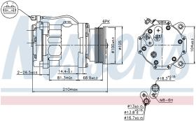 Nissens 89088 - COMPRESOR VOLKSWAGEN LUPO(6X1.6E1)(