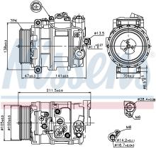 Nissens 89090 - COMPRESOR MERCEDES S-CLASS W 220(98