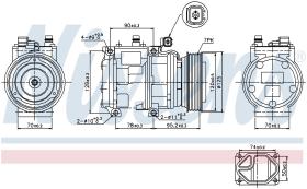 Nissens 89186 - COMPRESOR RANGE ROVER II(LP)(94-)4.