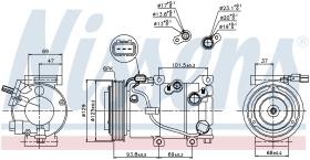 Nissens 89306 - COMPRESOR HYUNDAI IX35(LM)(09-)1.6