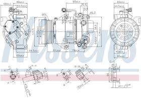 Nissens 89443 - COMPRESOR DAIHATSU CHARADE(L3_)(11-