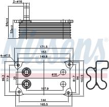 Nissens 90683 - RADIADOR ACEITE FORD TRANSIT(FY)(00