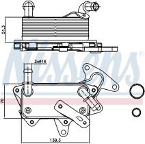 Nissens 90748 - RADIADOR ACEITE VOLKSWAGEN POLO V(6