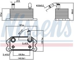 Nissens 90779 - RADIADOR ACEITE VOLVO XC 70(00-)2.4