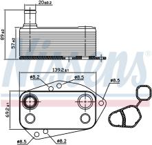 Nissens 90890 - RADIADOR ACEITE LAND ROVER FREELAND