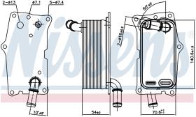 Nissens 91104 - RADIADOR ACEITE MERCEDES GLA-CLASS