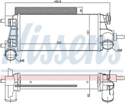 Nissens 96490 - INTERCOOLER FORD TRANSIT/TOURNEO CO
