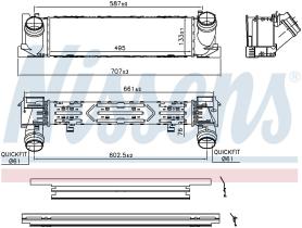 Nissens 96552 - INTERCOOLER BMW-BRILLIANCE 3 F30 31