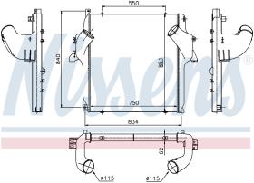 Nissens 96972 - INTERCOOLER MERCEDES ACTROS MP2/MP3