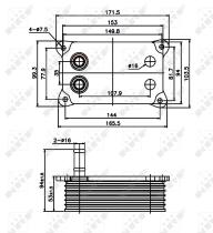 Nrf 31071 - RADIADOR ACEITE FORD MONDEO 2.0 DDT