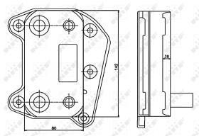 Nrf 31183 - RADIADOR ACEITE MERCEDES C200 00-