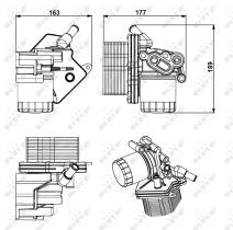 Nrf 31238 - RADIADOR ACEITE FORD TRANSIT 2.2D 0