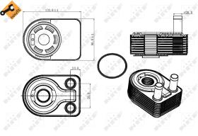 Nrf 31312 - RADIADOR ACEITE FORD B-MAX 1.0 08/1
