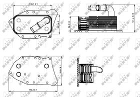 Nrf 31340 - RADIADOR ACEITE OPEL MERIVA 09/2003