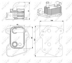 Nrf 31753 - RADIADOR ACEITE OPEL ASTRA 1.7L 200