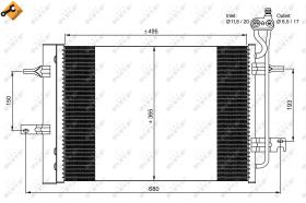 Nrf 350034 - CONDENSADOR OPEL MERIVA 03-