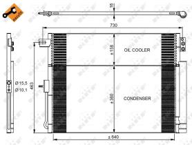 Nrf 350038 - CONDENSADOR JEEP GRAND CHEROKEE 3.6