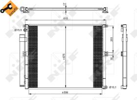 Nrf 350050 - CONDENSADOR TOYOTA LANDCRUISER 3.0