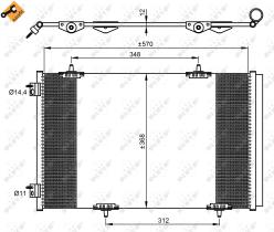 Nrf 350066 - CONDENSADOR CITROEN C-ELYSEE / PEUG