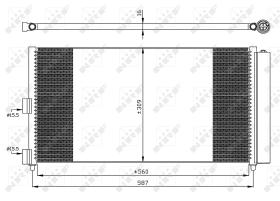 Nrf 35500 - CONDENSADOR FIAT PUNTO 1999-2012