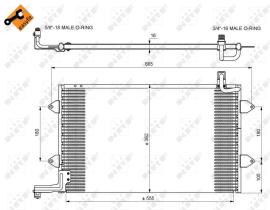 Nrf 35584 - CONDENSADOR VW GOLF 91-
