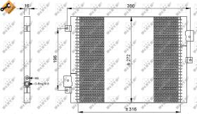 Nrf 35795 - CONDENSADOR PORSCHE 911 01-
