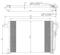 Nrf 35834 - CONDENSADOR TURISMOS JEEP(CHRYSLER)