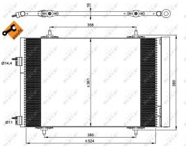 Nrf 35945 - CONDENSADOR CITROEN C5 10-