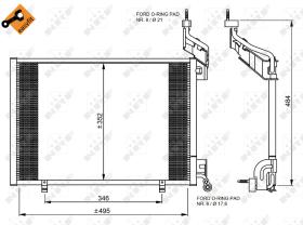 Nrf 35976 - CONDENSADOR FORD FIESTA 08-