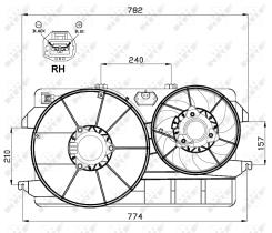 Nrf 47000 - VENTILADOR FORD COUGAR 98-