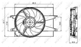 Nrf 47006 - VENTILADOR FORD FIESTA 01-