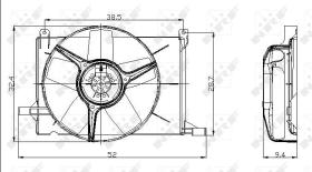 Nrf 47009 - VENTILADOR OPEL VAUXHALL COMBO 92-