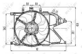 Nrf 47011 - VENTILADOR OPEL VAUXHALL COMBO 04-