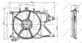Nrf 47012 - VENTILADOR OPEL VAUXHALL COMBO 01-