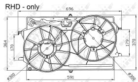 Nrf 47033 - VENTILADOR FORD FOCUS 98-