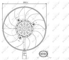 Nrf 47395 - VENTILADOR VW GOLF 04-