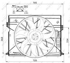 Nrf 47444 - VENTILADOR MERCEDES CLS280 08-