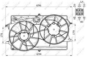 Nrf 47453 - VENTILADOR FORD FOCUS 01-
