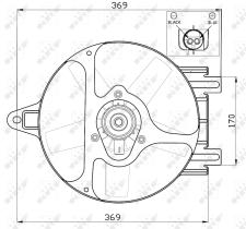 Nrf 47454 - VENTILADOR FORD ESCORT 55 94-