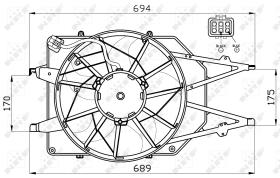 Nrf 47465 - VENTILADOR FORD FOCUS 98-