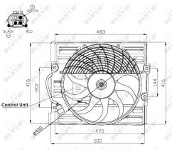 Nrf 47481 - VENTILADOR BMW 725D 96-