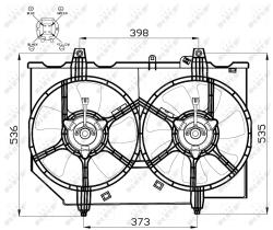 Nrf 47497 - VENTILADOR NISSAN X-TRAIL 01-